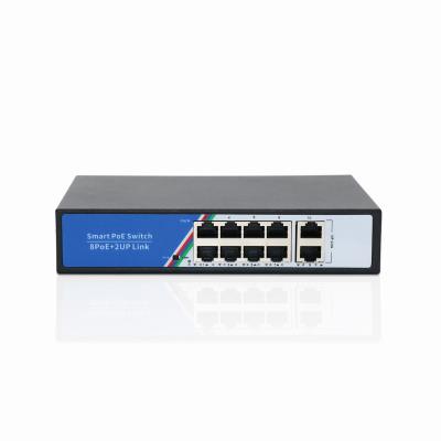 China Port Watchdog 1.8GBPS 8 VLAN Support 8FE POE+2FE Smart IEEE 802.3x Poe Switch for sale