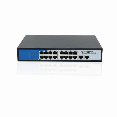 China POE Factory Price Poe Switch 16 2 Gigabit Poe POE / VLAN 100m Port Ethernet Fiber Optic Poe Switch for sale