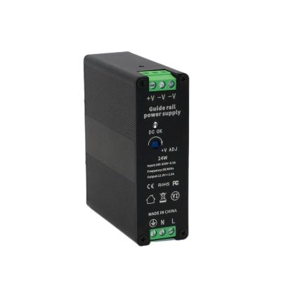 China Constant Power Mode Output 24W 12V Din Rail Power Aluminum Alloy Shell Power Rail Industrial Power Supply for sale