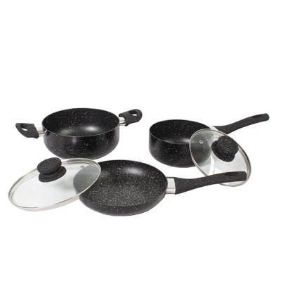 China Viable cheap price kitchen homeware non stick cookware set non stick kitchen pot cookware set for sale