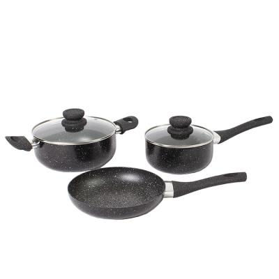 China China manufacturer kitchen workable non stick cookware casserole pots and pans set for sale