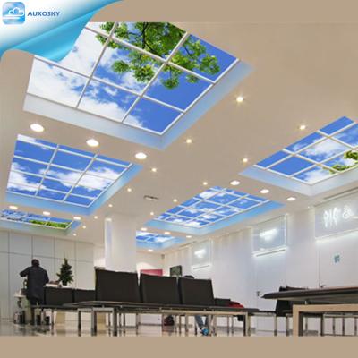 China Modern AUXO Sky Ceiling 300dpi HD Picture Printing Dimmable LED Skylight Ceiling Panel Professional Factory Drop Shipping Fast Delivery for sale