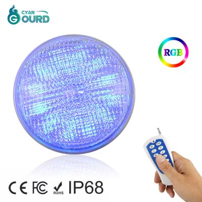 China Resort Center/Gym/Par Par56 56 Ip68 Remote Control Villa/Playground Waterproof Underwater 12v 18w RGB Underwater Led Submersible Pool Light for sale