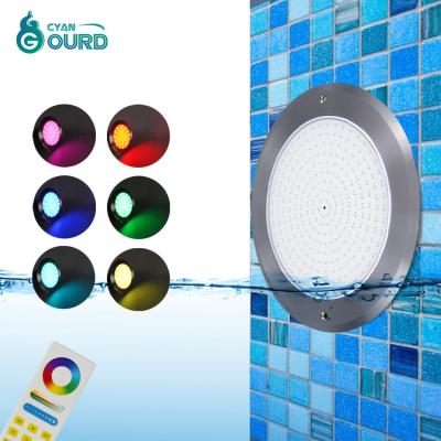 China Villa/Playground/Submersible Super Slim IP68 Waterproof PC 316 Stainless Steel RGB Swimming Pool 5mm Underwater 18 25 35 45 W LED Pool Lights for sale