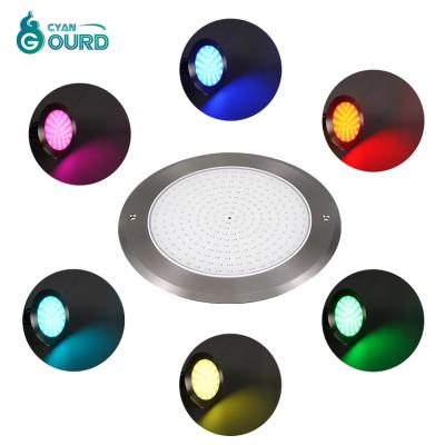 China Waterproof IP68 Ultra Thin 316 Stainless Steel Villa/Playground/PC Swimming Pool High Swimming Led Lights Underwater Pool for sale