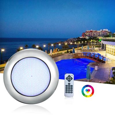 China Resort Center/Gym/Villa/Playground Promotional Sale RGB Waterproof IP68 Stainless Steel Body Outdoor Swimming Led Underwater Pool Light for sale