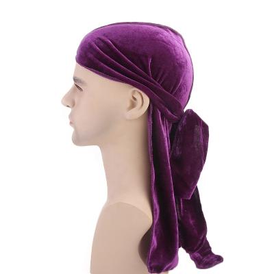 China Custom Picture Logo Velvet Headwraps Silky Designer Durags for sale