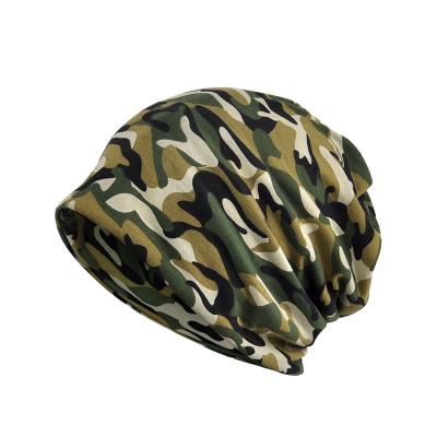 China Warm Multifunctional Camouflage Flower Headwrap Chemo Hat Multifunctional Beanie Hats for sale