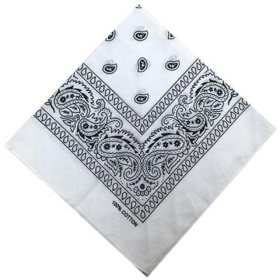 China Hot Selling Breathable Material Custom Paisley Printed Cheap Cotton Square Neck Bandana for sale