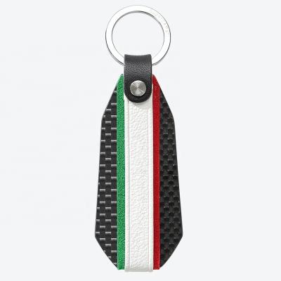 China High-grade Simplicity All-match Fashion Personality Key Chain Carbon Fiber Car Key Chain Metal Custom LOGO Male and Female Key Lanyard for sale