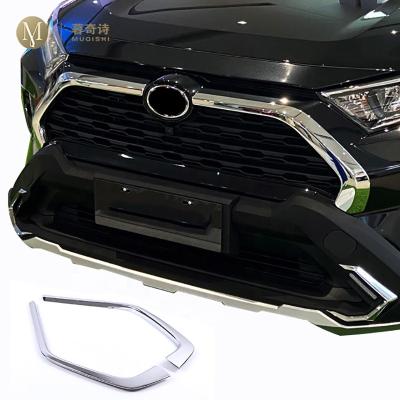 China Car In Grille ABS For Toyota RAV4 RAV 4 2019 2020 Accessories Front Bumper Decoration Cover Styling Grill Junction Panels Grill Cover Protector for sale