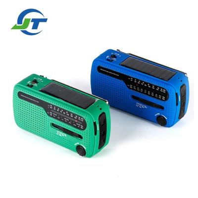 China Hot Selling Compact Hand Crank Dynamo AM/FM/SW1/SW2 Solar Radio with LED Flashlight and Mobile Phone Charging for sale