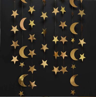 China Garland Banner Kit Hanging Garands Streamers Bunting Gold Star Moon Europe for sale