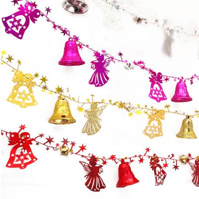 China Christmas Bell Glitter Snowflake Santa Claus Paper Garland Christmas Party Supplies From Europe for sale