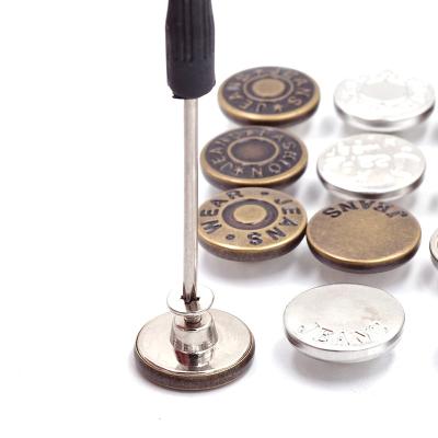 China Viable Chinese Supplier New Fashion Jeans Button Pins Adjustable Jeans Button To Remove Metal Buttons Jeans for sale