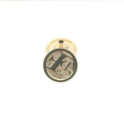 China High Quality Custom Viable Round Letter Pattern Metal Snap Accessories Garment Button For Clothes for sale