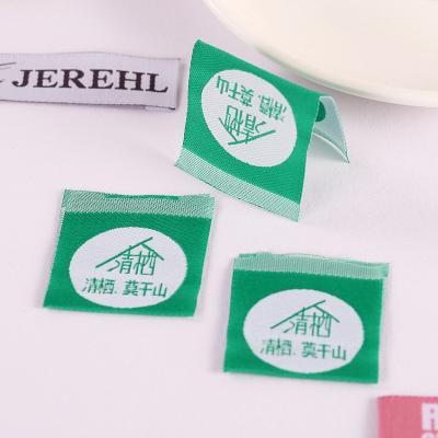 China Free Sample Sustainable Woven Apparel Wholesale Apparel Labels Woven Apparel Custom Neck Label For Clothes for sale