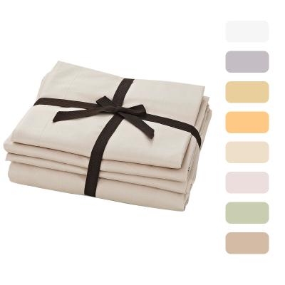 China Plain 100% Cotton Hotel Bedding Set Linen Style Adult Bed Sheet Set With Comforter Cotton Duvet Cover Set for sale