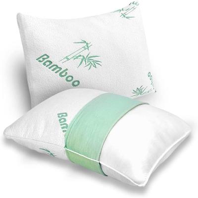 China 2 Pack Anti-Pull Memory Foam Adjustable Shredded Bed Pillows For Sleep Bamboo Cooling Pillow With Washable Zipper Cover for sale