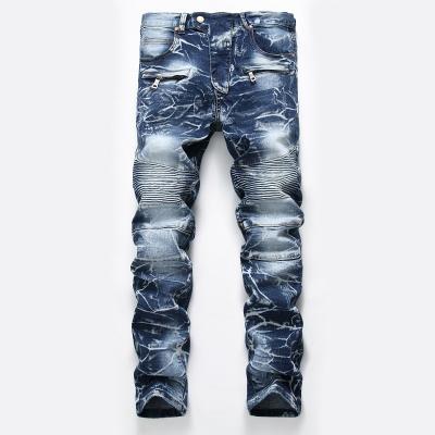 China Breathable Vintage Ripped Pants Elastic Thin Ripped Men Jeans Pants Black Friday Sale Washed Mens Skinny Jeans for sale