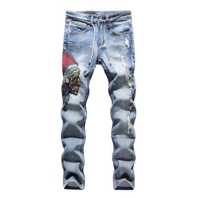 China Online Store Fast Delivery Denim Breathable Plus Size Mens Ripped Skinny Jeans For Stylish Men for sale