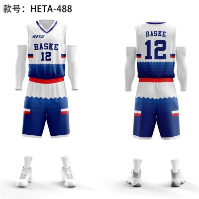 China Antibacterial Custom 2 Piece Jersey Shorts Set Mens Basketball Baseball Jersey for sale