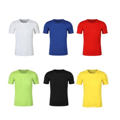 China Wholesale Men's 100% Blank Camisas Anti-Wrinkle Polyester T-shirt Printing High Quality Plain Custom Logo Printed Blank T-shirts for sale