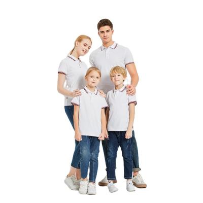 China Slim Fit Anti-wrinkle Men Customized Logo Kids Polo Shirts For Family Party for sale