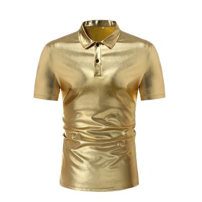 China Anti-pilling Best Selling Thin Sleeve Amazon Shirt Blank Bling Bright Color Custom Logo Shirt Mens Verified Silk Shirts For Men for sale