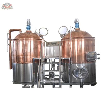 China 1000L restaurant automatic micro beer brewery equipment for sale with copper tank for sale