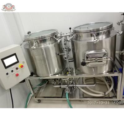 China 304 stainless steel (red copper outside optional) 100L home beer brewing system from professional supplier for sale