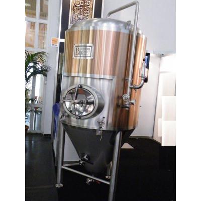 China Hotels 1000L conical copper fermenter tank for making craft beer in microbrewery, brewpub, hotel with CE certificate for sale