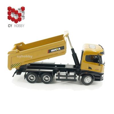 China Diecast Toy HUINA 1:50 1718 Alloy Static Dump Truck Model Die Cast Construction Truck Series for sale