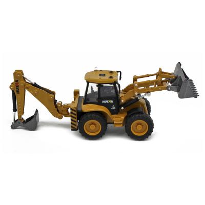 China HUINA 1704 1:50 plastic metal die cast static excavator and bulldozers with high quality for sale