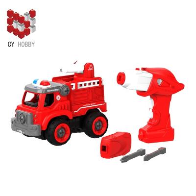 China Light& DIY Radio Control Building Blocks City Fire Fighting Series RC Vehicle Toys For Kid for sale