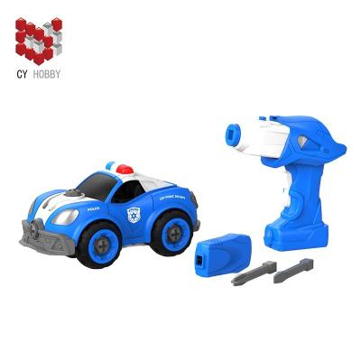 China Light& Radio Control DIY RC City Police Car Series Building Block Toys For Kid for sale