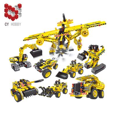 China 261pcs-361pcs Child Building Blocks CY6801 Transmission Blocks Toys 2 in 1 Construction Toy Truck DIY Blocks Plastic Bricks For Sale for sale