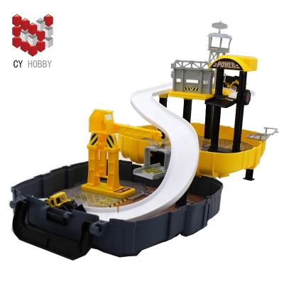 China DIY Kids Engineering Backpack Construction Truck Parking Lot Toy for sale