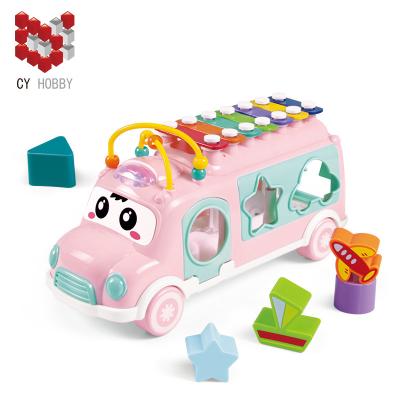 China BABY TOYS Educational Toys CY8019 Toy Bus Blow Piano Baby Musical Toys With High Quality for sale