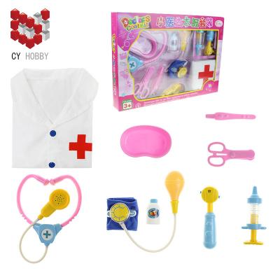 China Educational ABS Toys Children Doctor Cosplay Set Plastic Toys Doctor Kits With Cloak Costume for sale