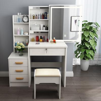 China Wholesale Convertible Bedroom Furniture Vanity Makeup Table Dressers With Mirrors Drawers Dressing Table With Light for sale