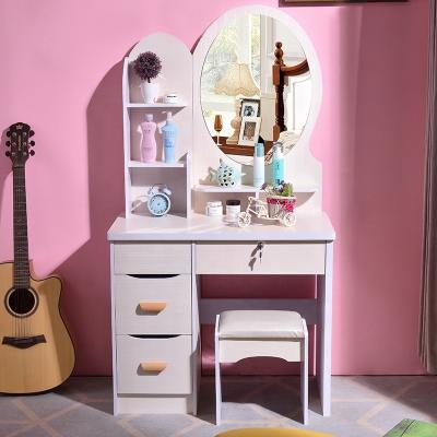 China Wholesale Modern Convertible Bedroom Vanity Table Furniture Dressing Table With Mirror And Drawers Makeup Dresser for sale