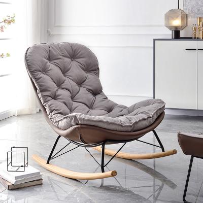 China Wholesale Modern Living Room Furniture Single Adorned Recliner Sofa Adorned Convertible Leisure Fabric Lounge Rocking Chair for sale