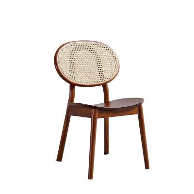 China Wholesale Adjustable Home Bar Bistros Natural Japanese Style Bentwood (Height) Curved Back Dining Cane Woven Chair for sale