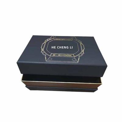 China Recyclable Heaven And Earth Cover Luxury Black Jewelry Box Packaging Custom Logo Vintage Jewelry Box for sale