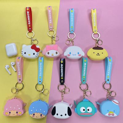 China Factory direct cute cartoon silicone portable key chain for creative animal head for sale