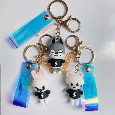 China Key Chain Stray Car Dolls PVC Skzoo Europe Wholesale Kpop Kids Key Chain for sale