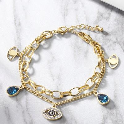 China Environmental Friendly Lucky Jewelry Fashion Tasty Devil's Eye Bracelet Design For Woman And Man for sale