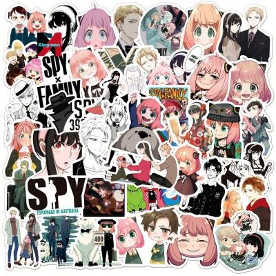 China New Anime Sticker 50Pcs Cartoon Japanese Spy X Family Cute Graffiti Stickers For Laptop Phone Decoration Cartoon Waterproof Sticker for sale