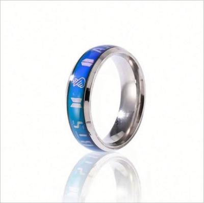 China Hot High Quality Japan South Korea Style Boy Btss Monster Discoloration Btss Merch Props Stainless Steel Rings High Quality for sale